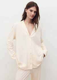 Plain cotton pajama shirt