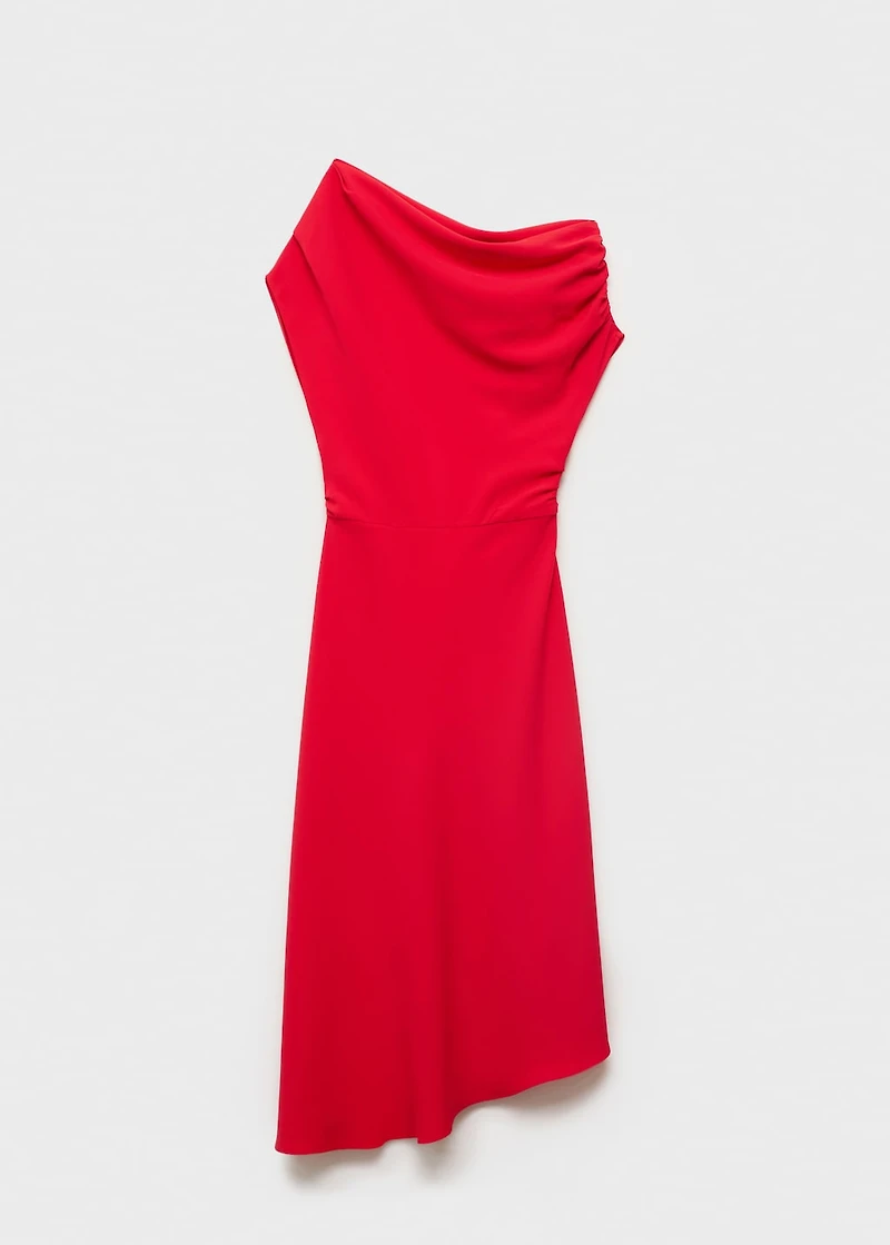 Asymmetrical midi-dress