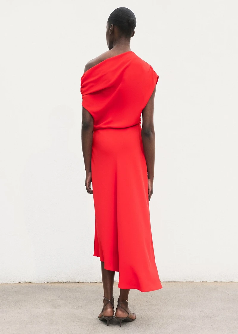 Asymmetrical midi-dress