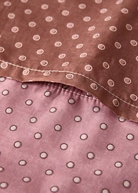 Reversible cotton polka-dot duvet cover for crib