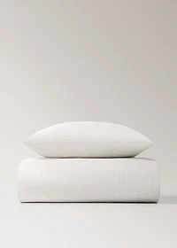 Cotton mini-gingham check pillowcase