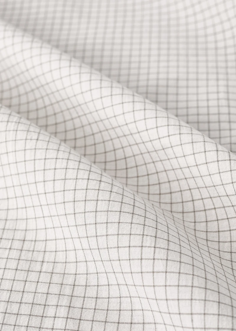 Cotton mini-gingham check pillowcase