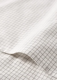 Cotton mini-gingham check pillowcase