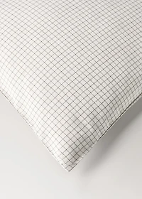 Cotton mini-gingham check pillowcase
