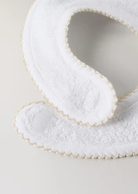 Embroidered cotton bib with stars