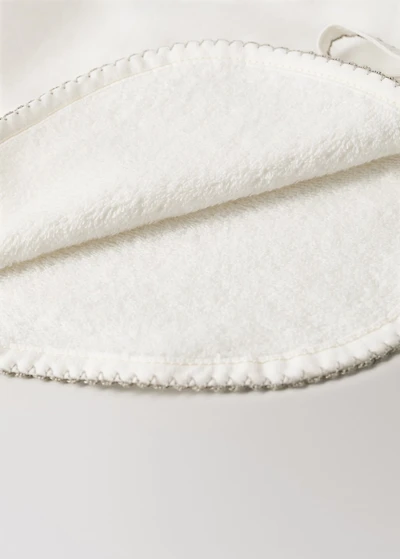 Cotton bib with decorative trim