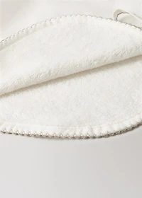 Cotton bib with decorative trim