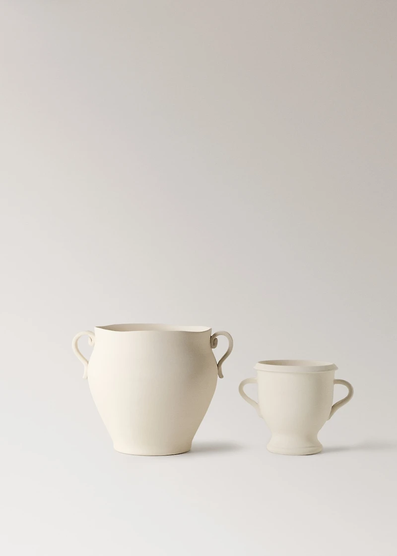 Small terracotta vase with handles