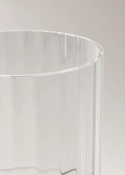 Hand-blown glass vase with stripes