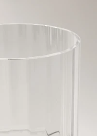 Hand-blown glass vase with stripes