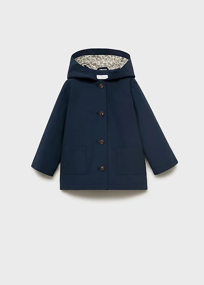 Hooded cotton barn jacket