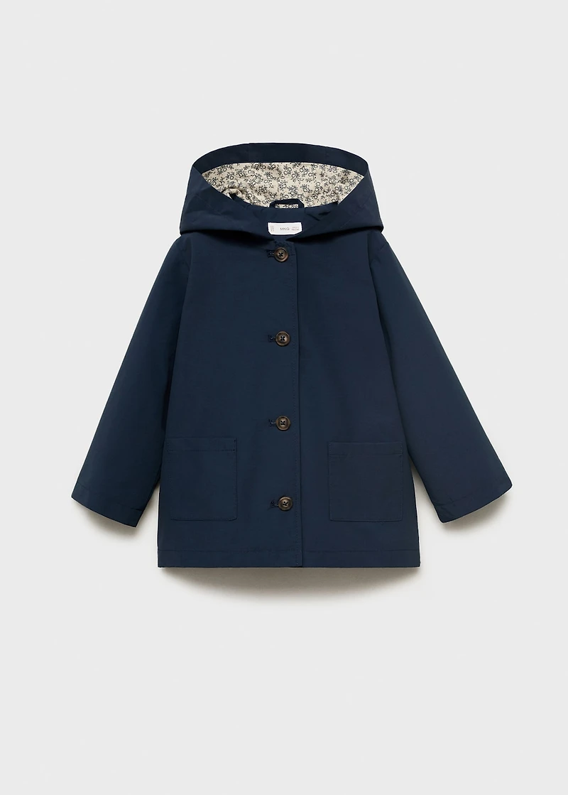 Hooded cotton barn jacket