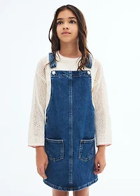 Short denim pinafore