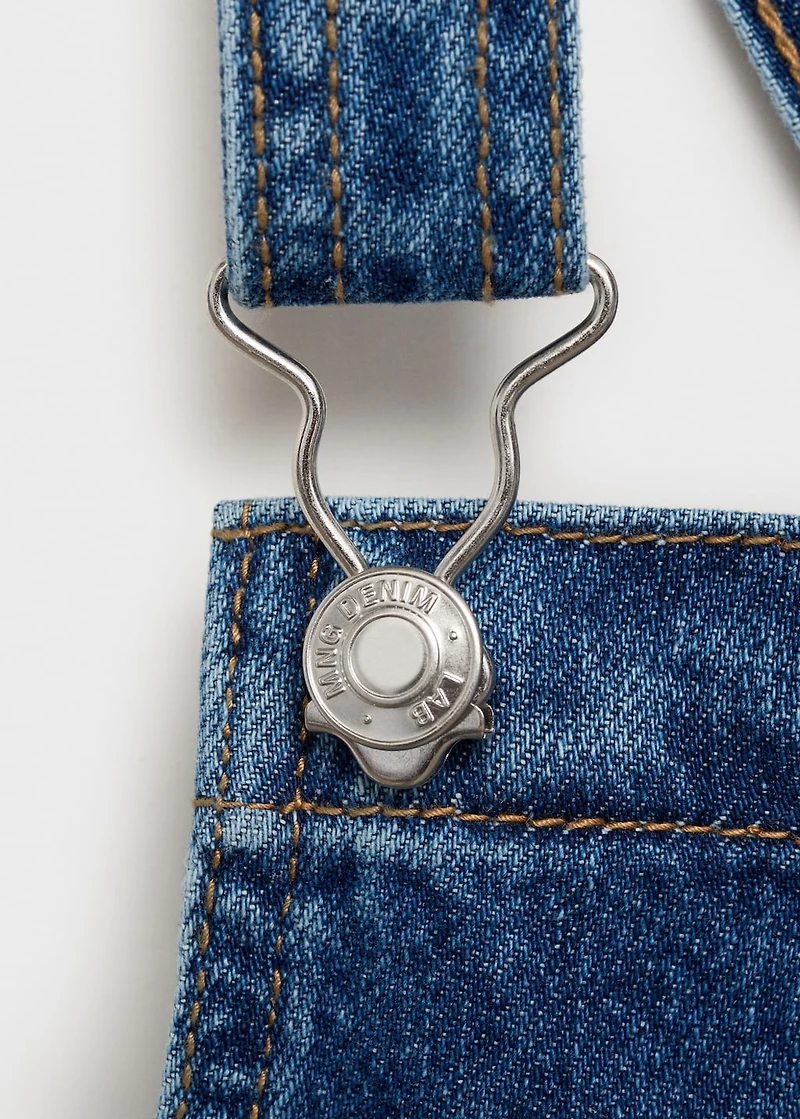 Short denim pinafore