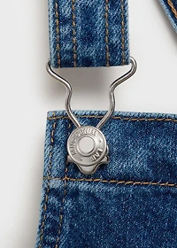 Short denim pinafore