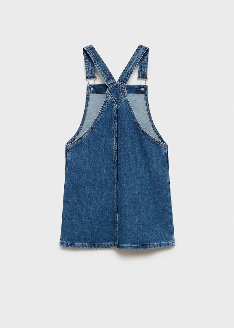 Short denim pinafore