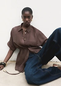 Lyocell shirt with adjustable waist