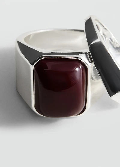 Set of 2 combined resin rings