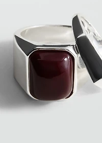 Set of 2 combined resin rings