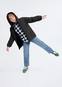 Water-repellent puffer coat