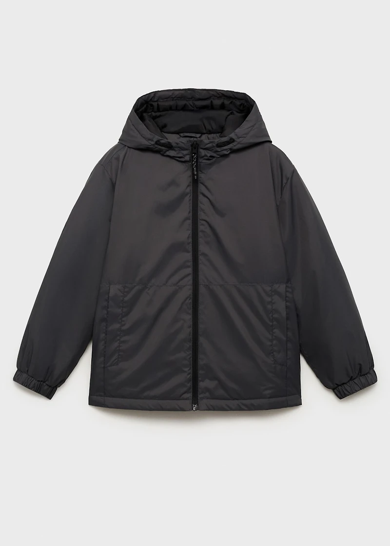Water-repellent puffer coat