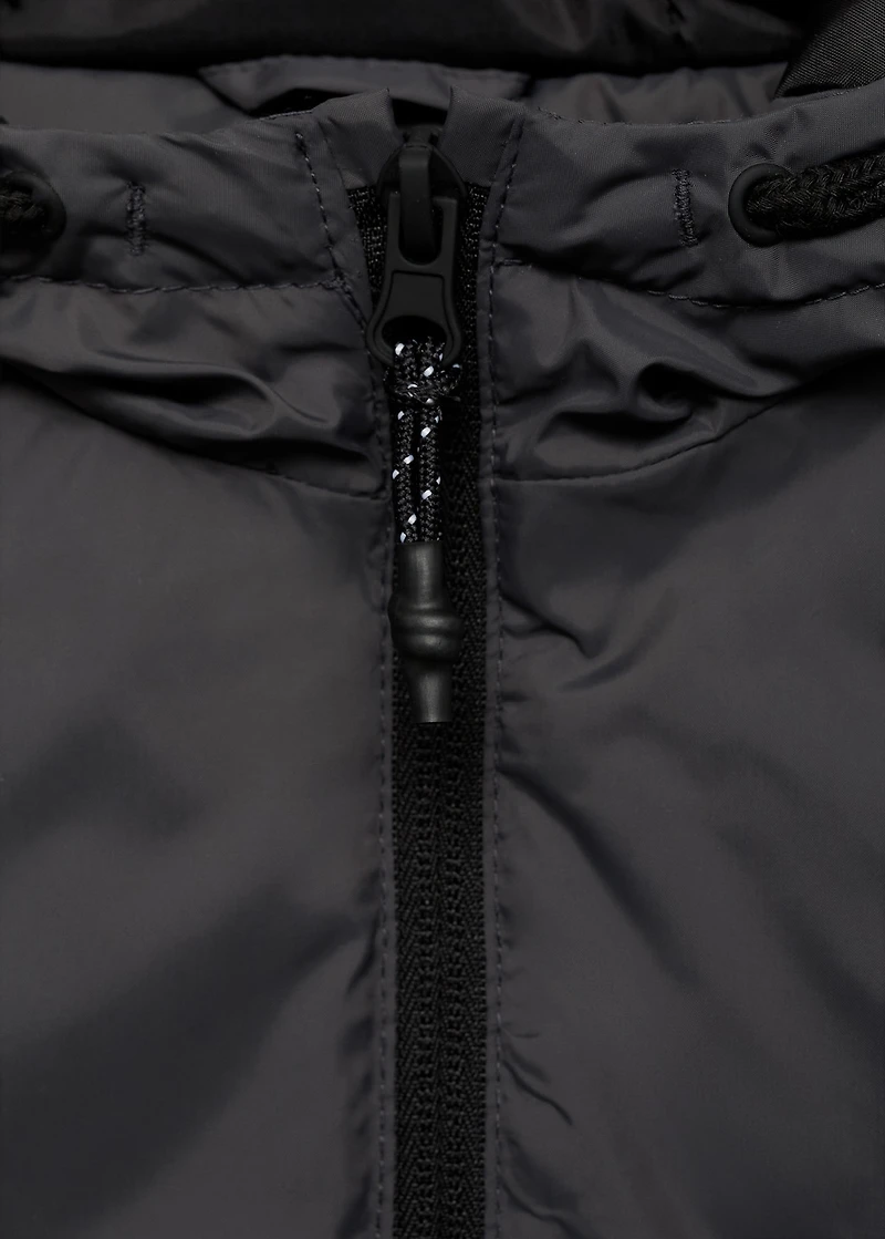 Water-repellent puffer coat