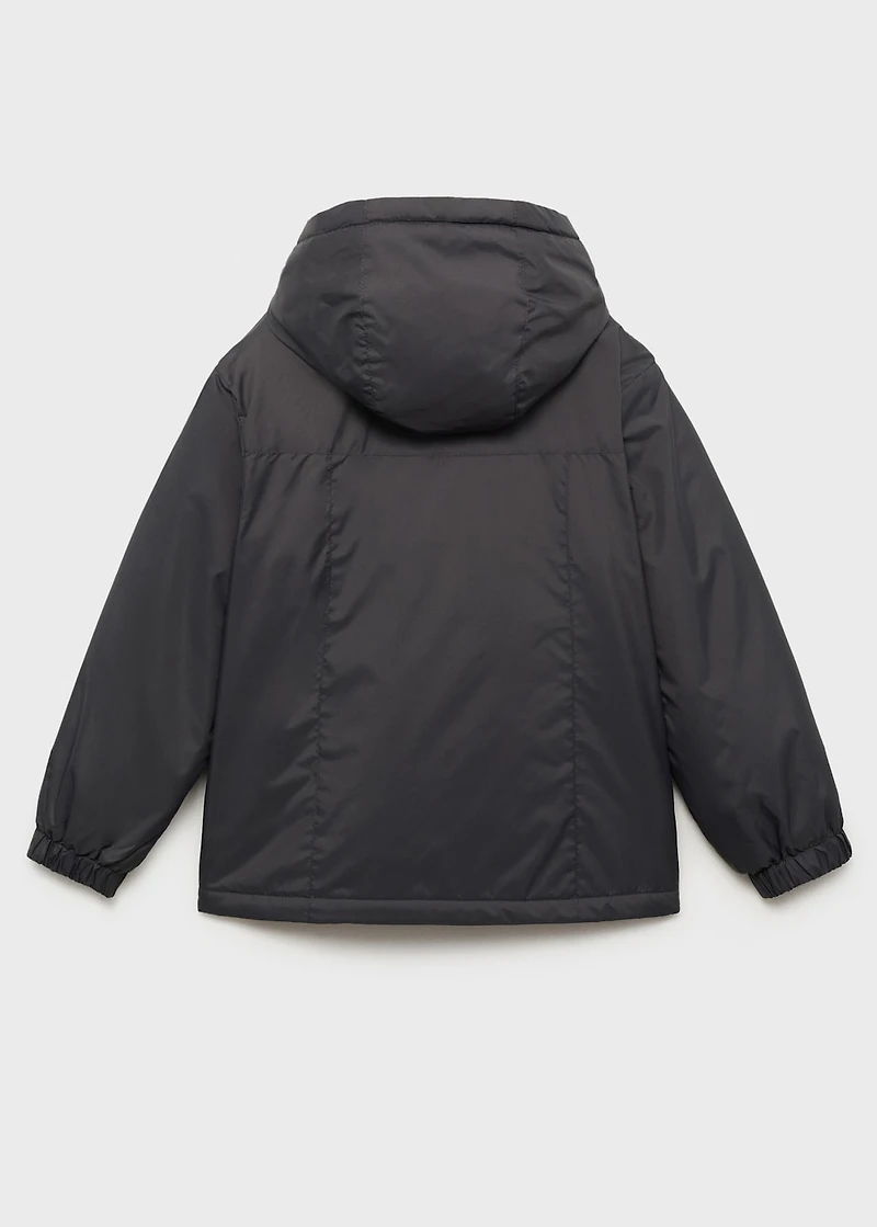 Water-repellent puffer coat