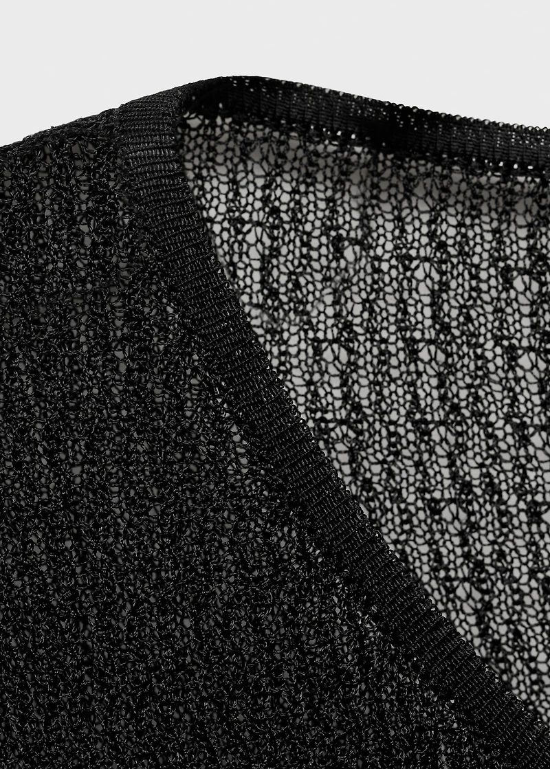 Knitted cardigan with ties