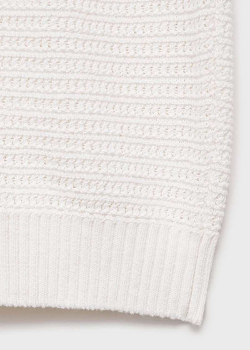 Cotton lace knitted blouse