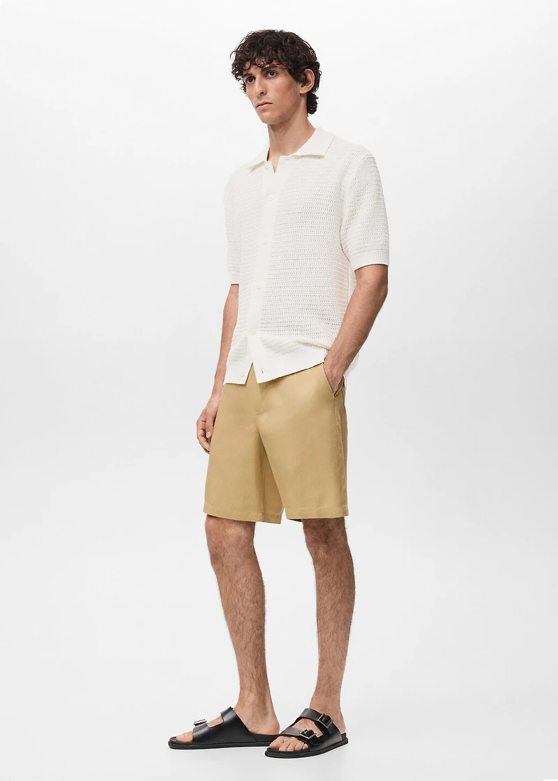 Cotton lace knitted blouse