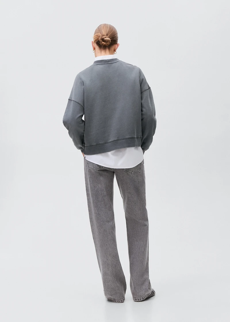 Plain cotton sweatshirt