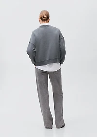 Plain cotton sweatshirt