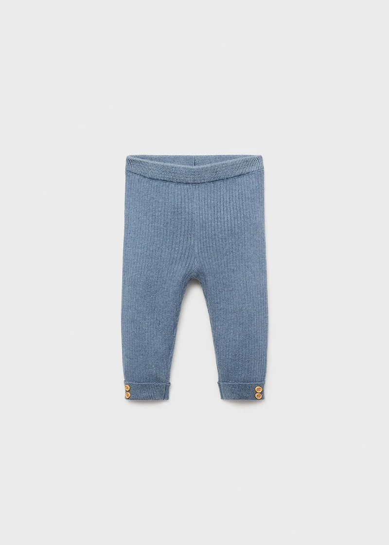 Ribbed knitted leggings