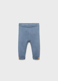 Ribbed knitted leggings