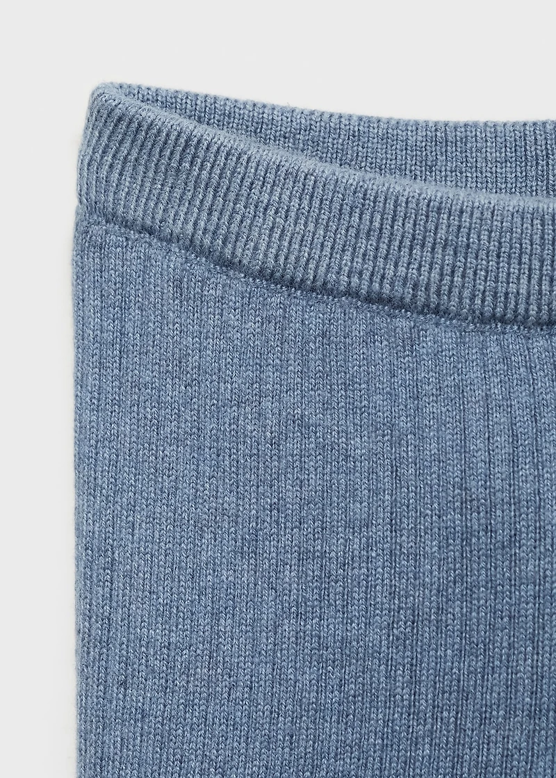 Ribbed knitted leggings