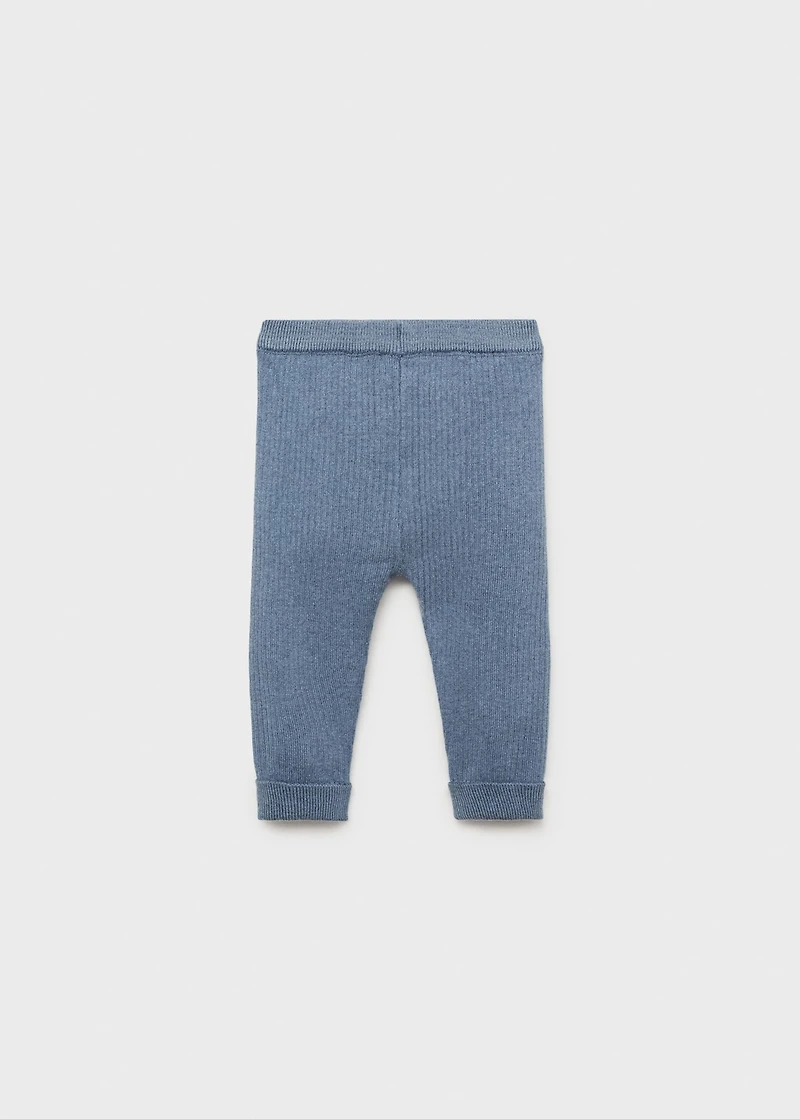 Ribbed knitted leggings