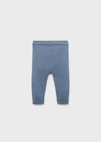 Ribbed knitted leggings