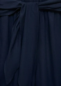 Linen shorts with bow