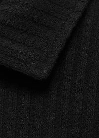 Textured knitted polo shirt