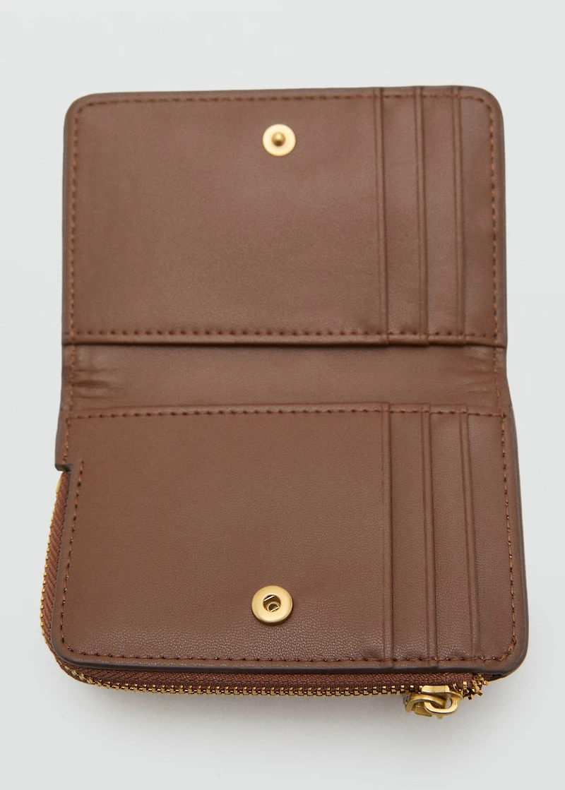 Small jacquard wallet with logo