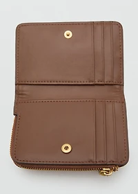 Small jacquard wallet with logo