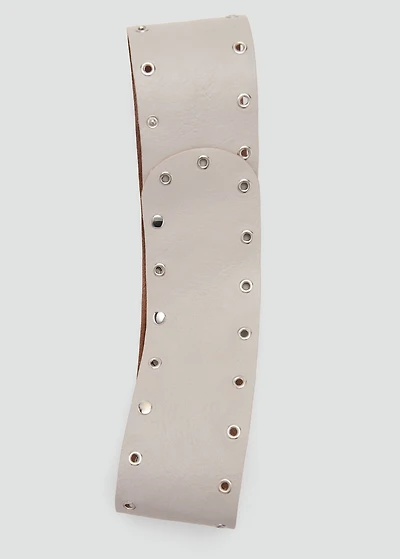 Leather belt with eyelets