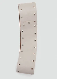 Leather belt with eyelets