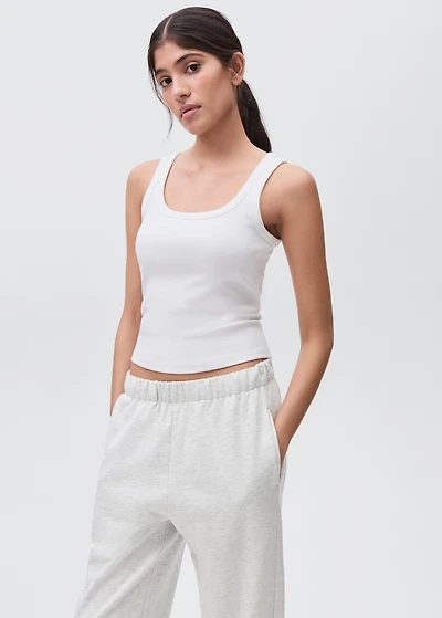Cotton joggers with elastic waist
