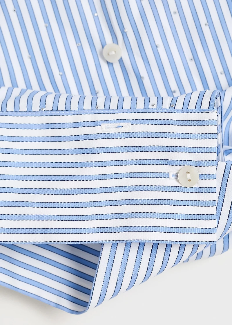 Rhinestone cropped shirt