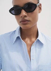 Rhinestone cropped shirt