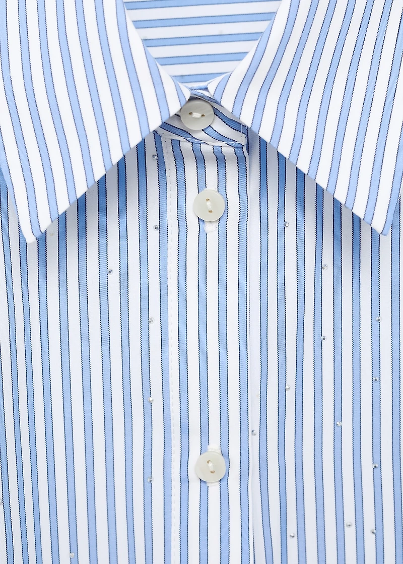 Rhinestone cropped shirt