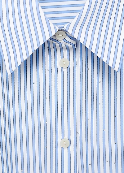 Rhinestone cropped shirt