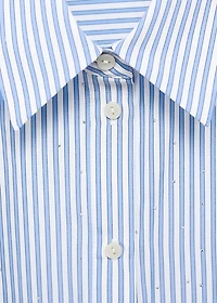 Rhinestone cropped shirt