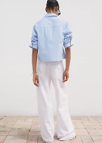 Rhinestone cropped shirt